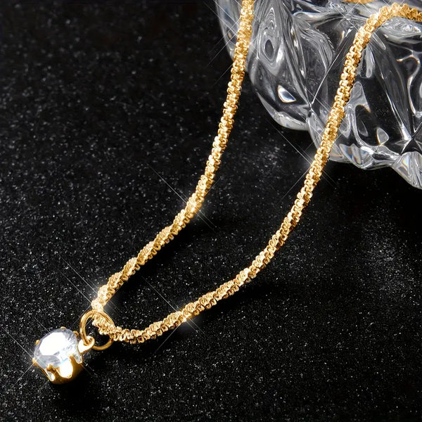 Light Shiny Cubic Pendant Necklace – Women