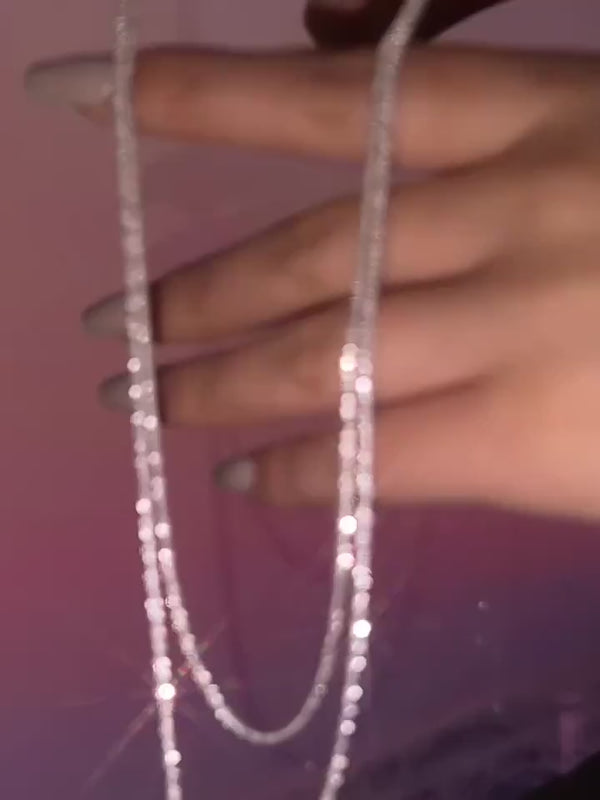 2-Piece Style Sparkling Necklace – Women